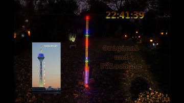 Rheinturmuhr mit WS2812B Neopixel nachgestellt