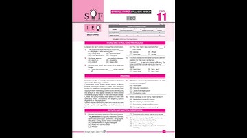 IEO 2019 Sample Paper for Class(11)