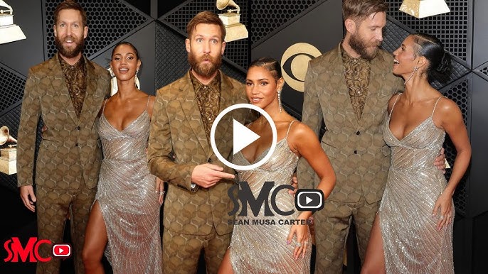 Calvin Harris His Wife Vick Hope Make Their Red Carpet Debut At The Grammys 2024