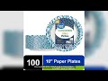 Disposable Compostable Paper Plates 10 Inch 100 Count Heavy Duty Microwave Safe Soak Proof Perfect P