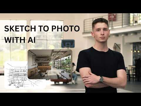 A hand-drawn sketch being turned into a photorealistic render with MeltFlex AI