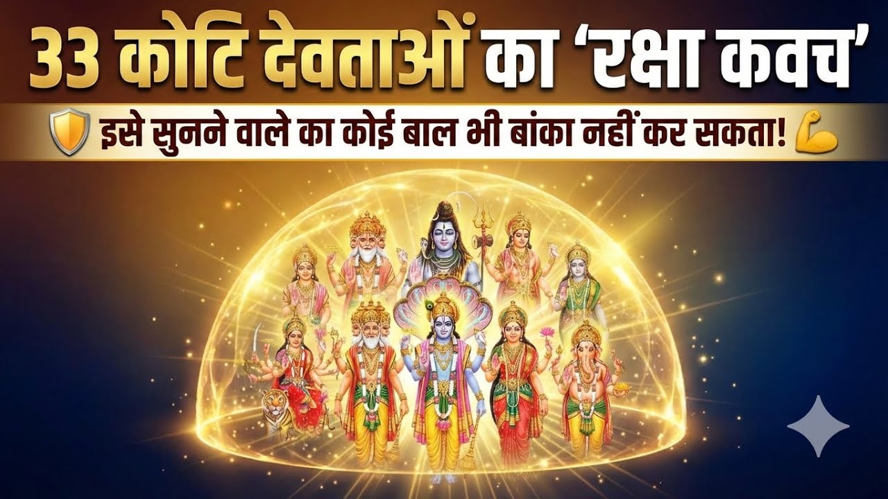 33 कोटि देवताओं का 'रक्षा कवच' | इसे सुनने वाले का कोई बाल भी बांका नहीं कर सकता!  | Powerful Mantra