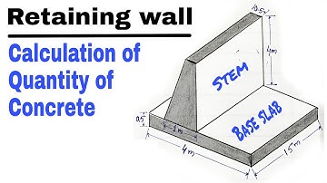 How to calculate the concrete volume of Retaining wall | Volume of Retaining wall