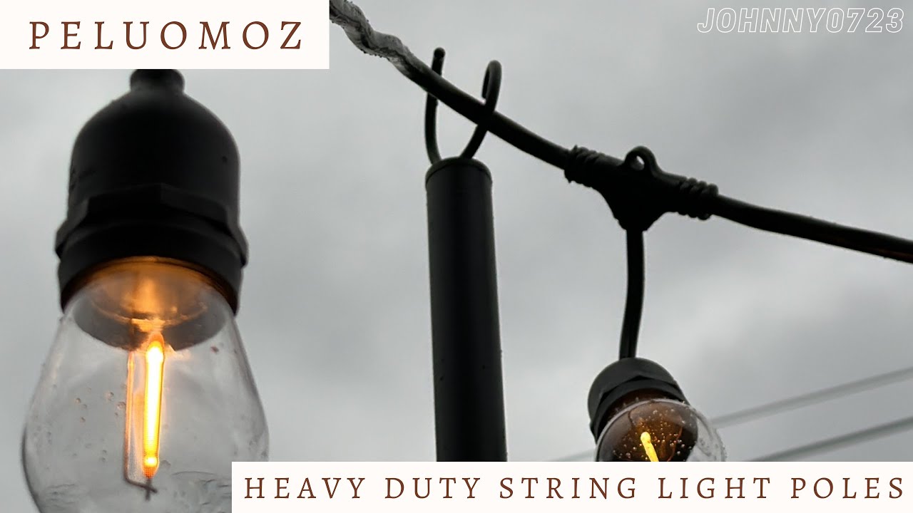 Heavy duty poles for string lights 