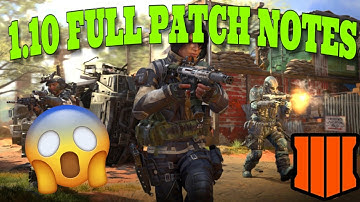 *NEW* COD BO4 1.10 UPDATE PATCH NOTES! ZERO SPECIALIST NERF, BLACKOUT CUSTOM GAMES & MORE (BO4 1.10)