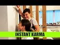 Instant Karma | Sister falls for her own credit card catch prank | Credit card prank fail