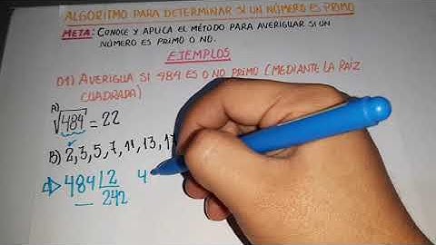 ALGORITMO PARA DETERMINAR SI UN NÚMERO ES PRIMO