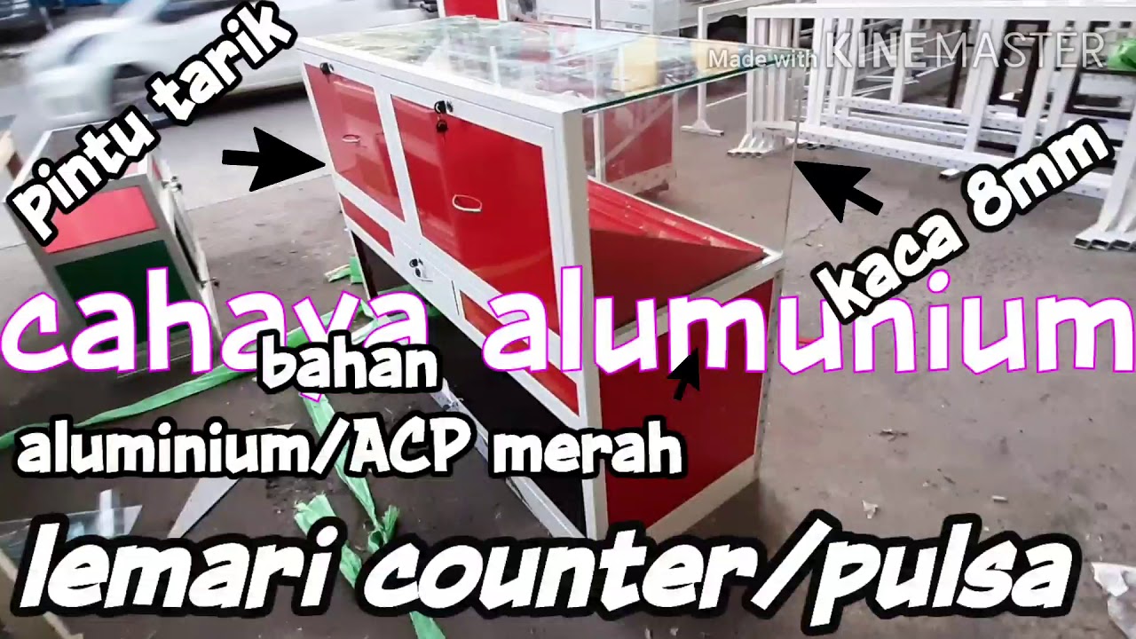  meja  counter hp minimalis  bahan aluminium  dan ACP YouTube