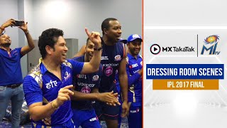 Dressing room celebrations after the IPL 2017 Final | जीत का जश्न | Mumbai Indians screenshot 5