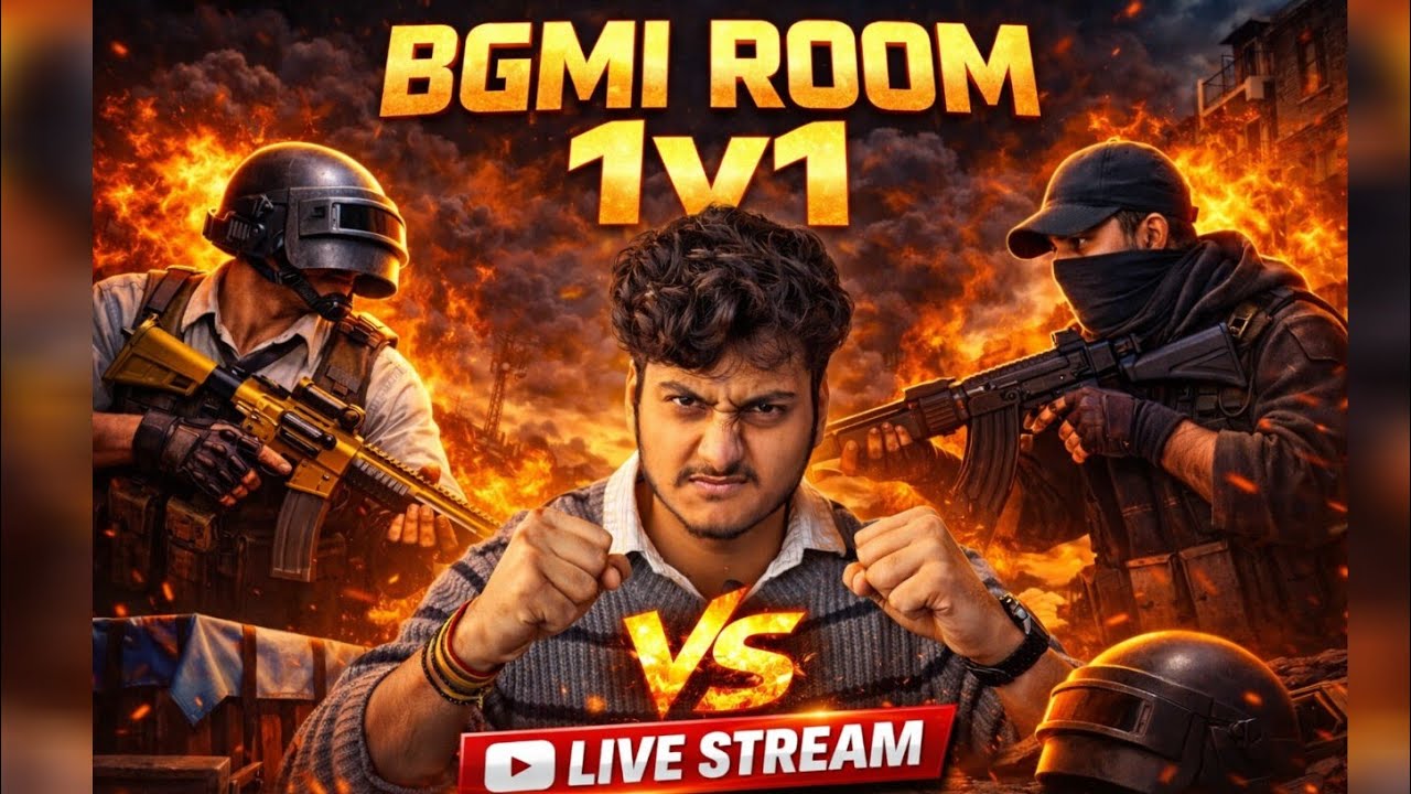 Aaj hone wala hai intense BGMI Room 1v1 match 💀Sirf skills, aim aur strategy ka game 🔫