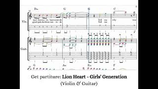 Lion Heart - Girls' Generation (Violin & Guitar) Notes Tabs