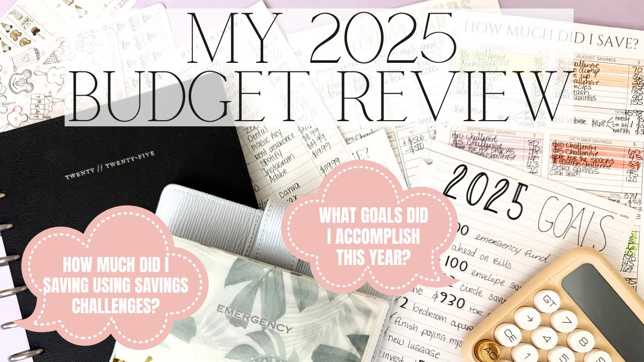 My 2025 Cash Envelope Budget Review | How Much Did I Save With Savings Challenges | My Budget Goals