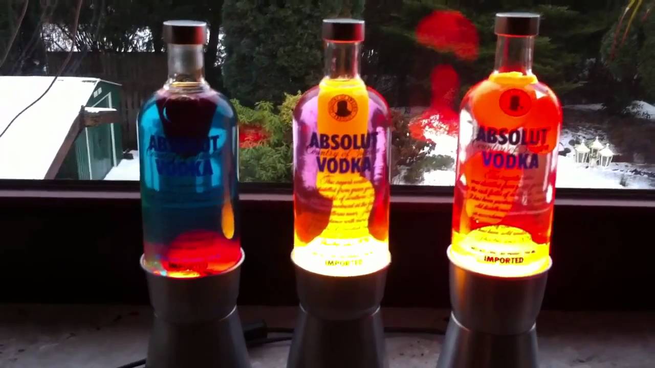 Lampe à lave Absolut - PLV vodka - Décoration vintage - Boutique OVIRY