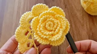 The Most Wonderful VERY EASY Rose for Beginners  Crochet Knitting Pattern