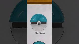 pixel art pokebal drawing😑 #shorts #viral #trending #artist #pokemon #pokeball #3d