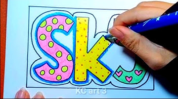 Nhịp điệu và sắc màu của chữ lớp 7 - sắc màu của chữ | Vẽ trang trí chữ sky | Kcart3