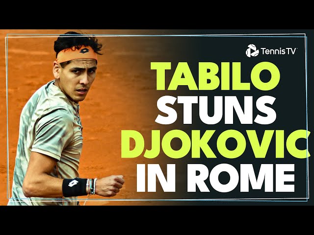 Alejandro Tabilo Stuns Novak Djokovic! | Rome 2024 class=