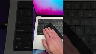 how to clean a macbook pro keyboard #shorts