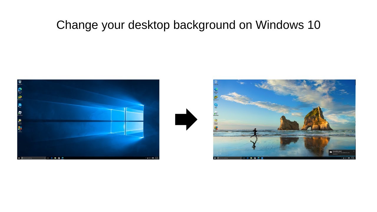 How to change your desktop background on Windows 10 - YouTube