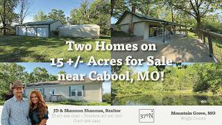 🌳🏡 15 Acres with Two Homes for Sale in Missouri Ozarks | Shop, Pond, Orchard & No Restrictions