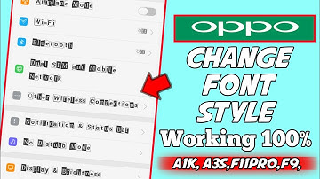 Change font Style Of OPPO A1k,A83,A3s,F11Pro,F9|| Oppo A3s Font Changer || Change Font Style Of OPPO