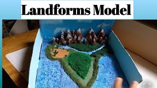 Easy and Beautiful Landforms Model for Students|| Creative Landforms Project | Easy School Craft