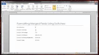 Celebrity Formatting Merged Fields Using Switches. Net Worth