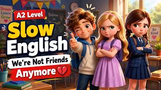 We’re Not Friends Anymore 💔 | Slow English Listening Practice (A2 Story)