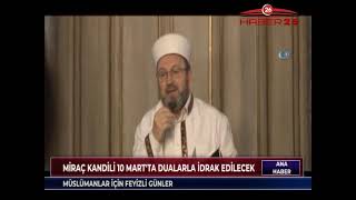 Mi̇raç Kandi̇li̇ Bugün Dualarla İdrak Edi̇lecek