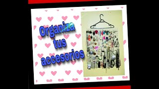 organizador de accesorios, aretes, collares, pulseras, anillos, alhajero exhibidor, manualidad