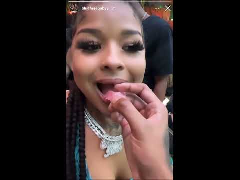 BlueFace  putting his GIRL Chrisean Rock TOOTH IN 