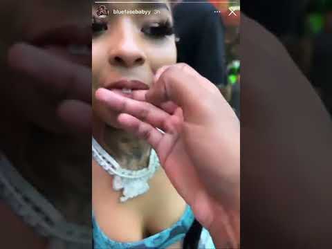 Blueface Putting His Girl Chrisean Rock Tooth In