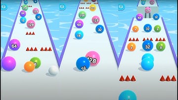 Ball Run 2048 - All Levels Gameplay Android, iOS ( Levels 1 - 3 )