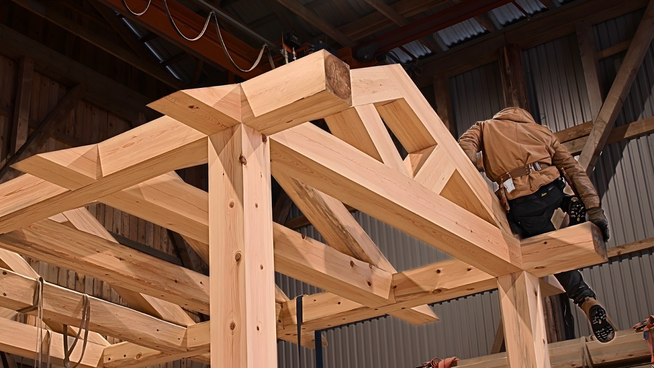 Building the timber trusses