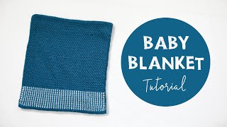 How To Crochet A Baby Blanket For Beginners - Moss Stitch Blanket | Croby Patterns