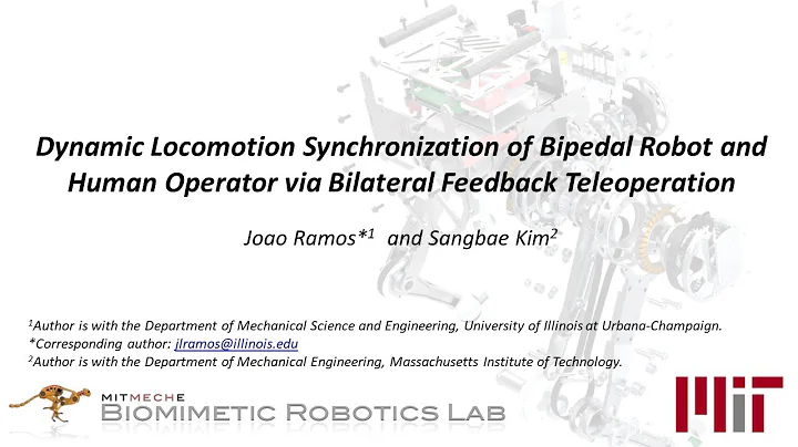 Dynamic locomotion synchronization via bilateral feedback teleoperation