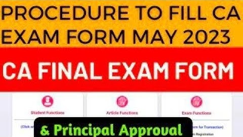 Live Demo :- How To Fill CA Exam Form May 2023 | Step By Step Guidance | Exam Form New Process