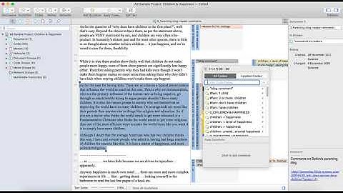 Coding Data - ATLAS.ti 9 Mac