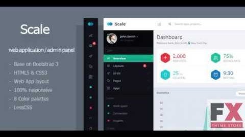Preview Scale - Web Application and Admin Template TForest