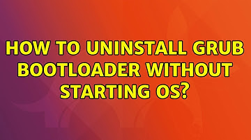 Ubuntu: How to uninstall GRUB bootloader without starting OS?