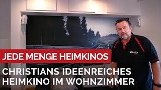 Christians ideenreiches Heimkino im Wohnzimmer - viele Ideen toll umgesetzt. #GROBI.TV #Heimkino