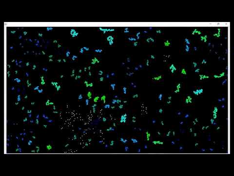 Artificial Intelligence - Cells Fight And Multiply Using Genetic Algorithm