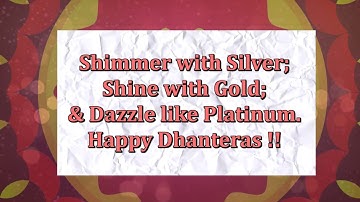 Dhanteras greetings l Digital Video Greeting