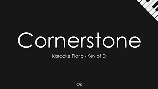 Cornerstone - Hillsong Worship | Piano Karaoke [Key of D]