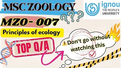 🎯MZO-007✓MOST EXPECTED QUESTIONS✓ PRINCIPLES OF ECOLOGY #ignouexams#mostimportantquestions #mzo 