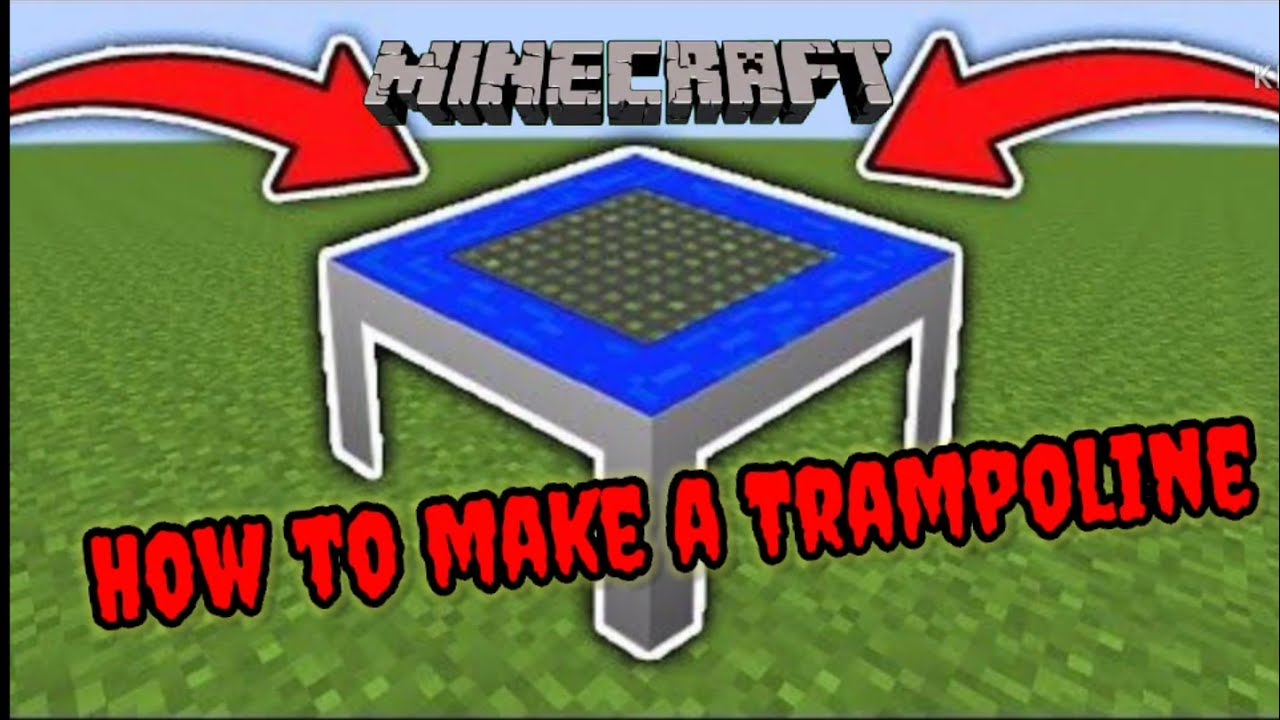 How to make a Trampoline in Minecraft pe - YouTube