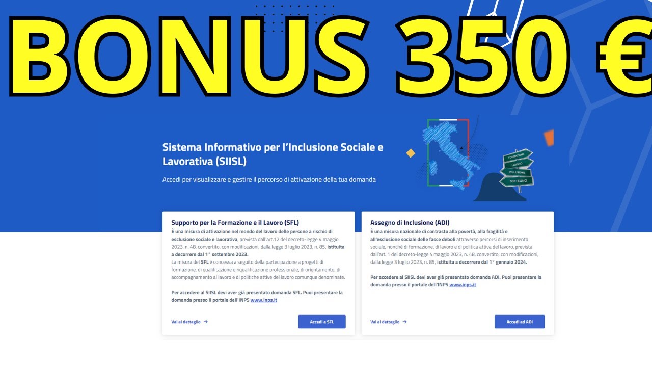 BONUS 350 EURO SUPPORTO FORMAZIONE LAVORO : REQUISITI #bonus - YouTube
