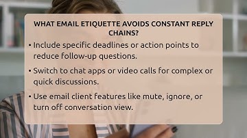 What Email Etiquette Avoids Constant Reply Chains? - TheEmailToolbox.com
