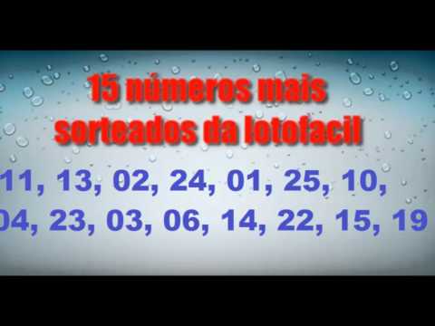 Os 15 números mais sorteados na Lotofácil - YouTube