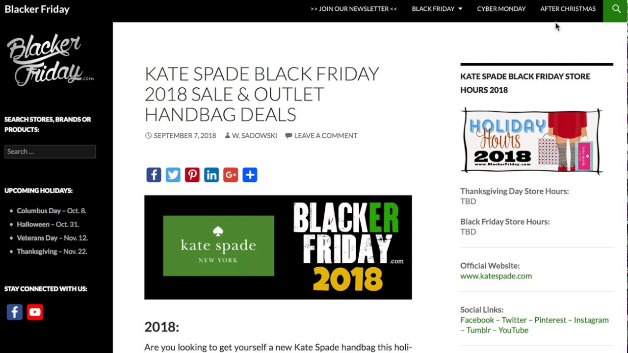 Kate Spade Black Friday 2018 Sale Predictions - YouTube